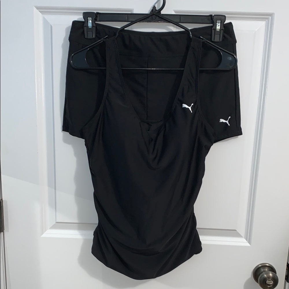 Puma XL Women's Black Two-Piece Swimsuit
